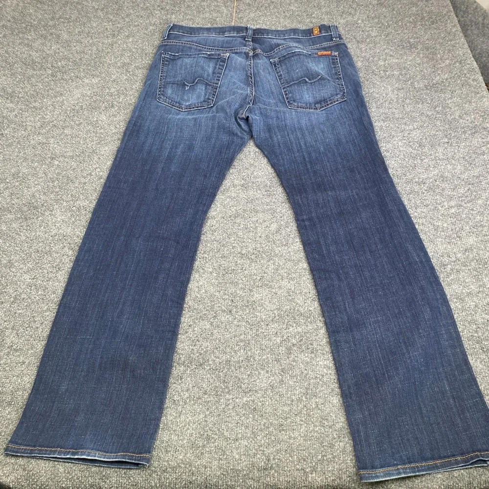 7 For All Mankind Austyn Relaxed Straight Leg Jeans Mens Blue Denim Dark Wash